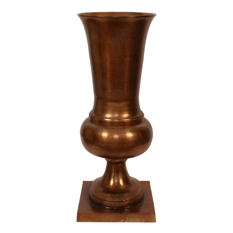 Vase - 86 cm - antikes Bronze - Aluminium