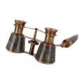 Decoratieve verrekijker - groen/zwart - messing - 20 cm