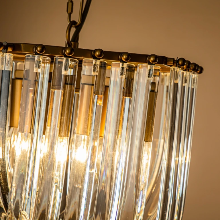 Dutch Style Kronleuchter Chelsea 37 cm – Gold – Eisen und Glas