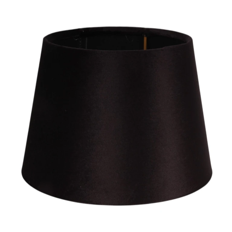 Lampenschirm rund - 20 cm - schwarz - Stoff