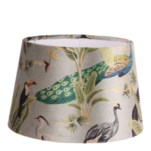 Lampenkap rond - 25 cm - beige dierenprint - stof