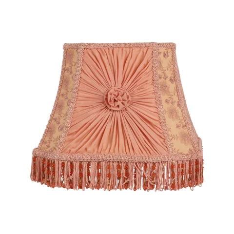 Lampenkap Victorian Vierkant - 30 cm - Roze - Stof