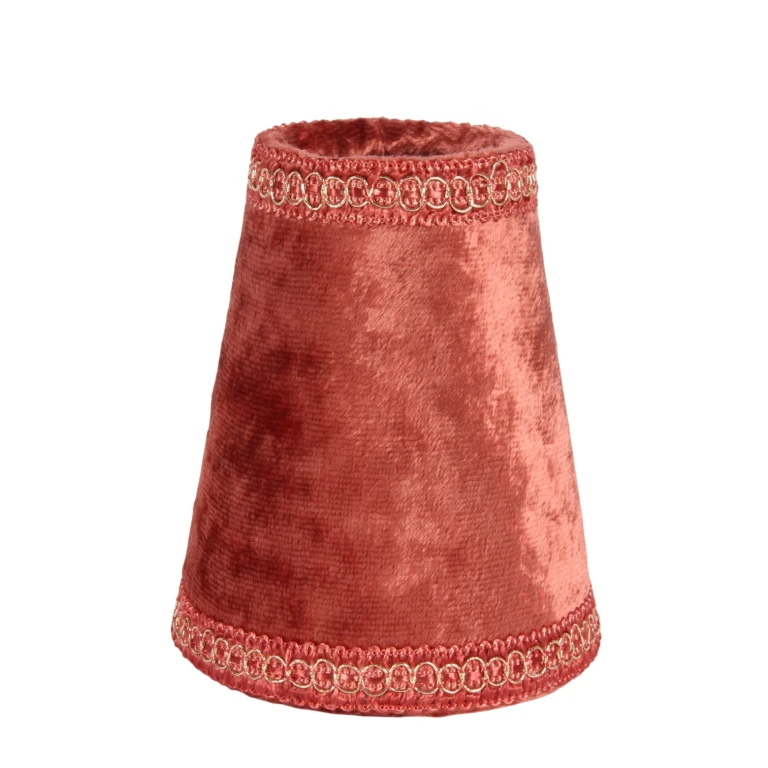 Lampenschirm - 9 cm - rot - Stoff