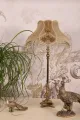 Lampenkap Victorian Dome Eliza - 38 cm - bruin - stof
